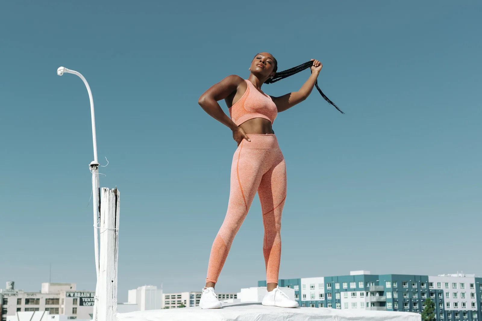 Vic training on a rooftop with a jump rope